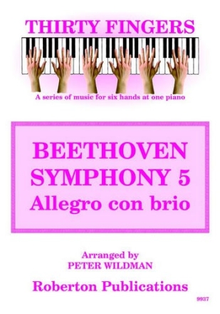 Symphony no.5 - Allegro con brio (first Movement) for piano 6 hands score