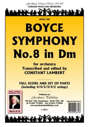 Boyce William Symphony No.8 (Lambert) Pack Orchestra