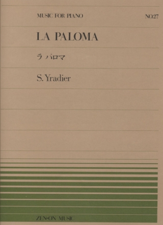 Yradier, Sebastin de La Paloma Klavier