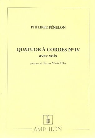 Quatuor  cordes no.4 pour quatuor et voix partition