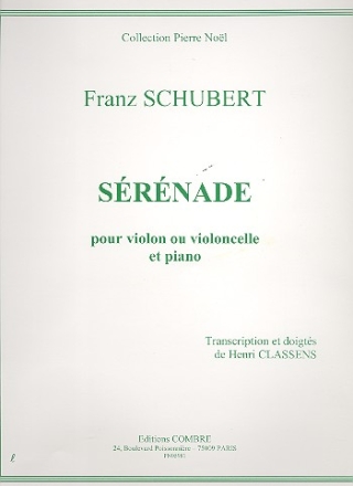 Srnade pour violon ou violoncelle et piano