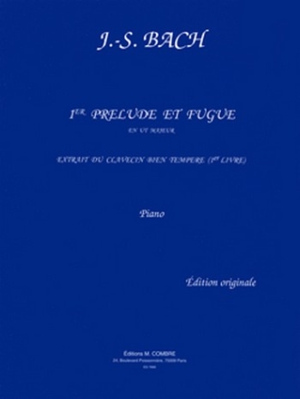 BACH Johann Sebastian Prlude et fugue n1 en ut maj. piano Partition