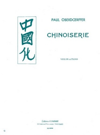 OBERDOERFFER Paul Chinoiserie violon et piano Partition