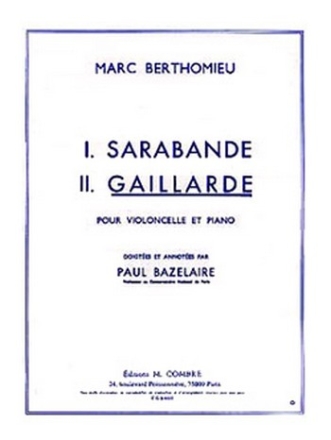 Gaillarde  pour violoncelle et piano