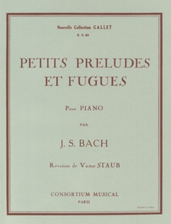BACH Johann Sebastian Petits prludes et fugues piano Partition