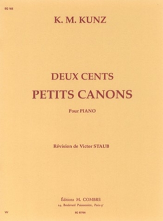 KUNZ K. M. Petits canons (200) piano Partition