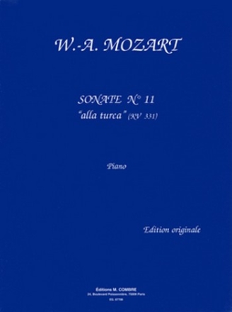 MOZART Wolfgang Amadeus Sonate n11 KV331 en la maj. ''Alla turca'' piano Partition