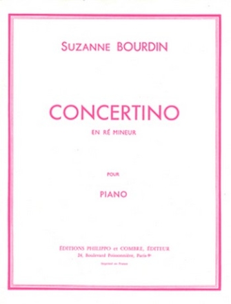 BOURDIN Suzanne Concertino en r mineur piano Partition