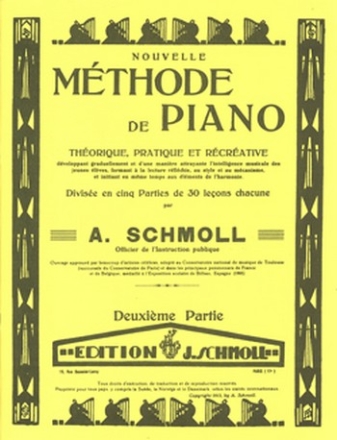 SCHMOLL A. Mthode de piano Vol.2 piano Partition