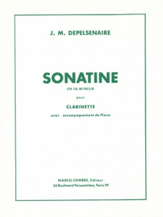 DEPELSENAIRE Jean-Marie Sonatine fa min. clarinette sib ou saxophone mib et piano Partition