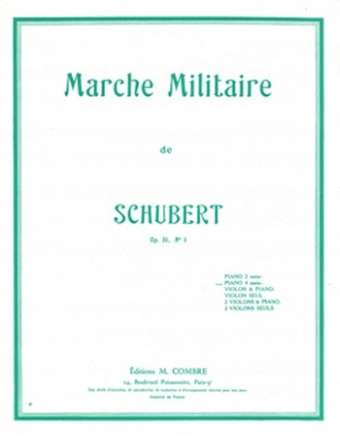 SCHUBERT Franz Marche militaire Op.51 n1 piano  4 mains Partition