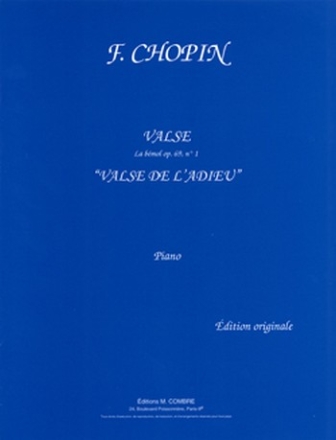 CHOPIN Frdric Valse Op.69 n1 L'Adieu piano Partition