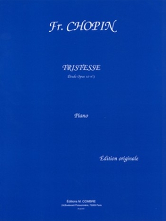 CHOPIN Frdric Tristesse Op.10 n3 piano Partition