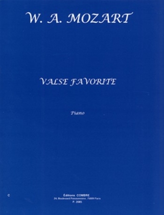 MOZART Wolfgang Amadeus Valse favorite piano Partition
