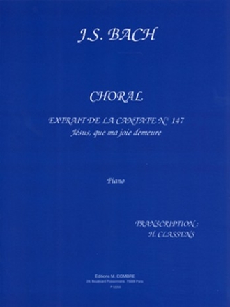 BACH Johann Sebastian Choral Jsus que ma joie demeure extr. Cantate n147 piano Partition