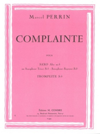 Complainte pour saxophone ou trompette en sib ou mib et piano