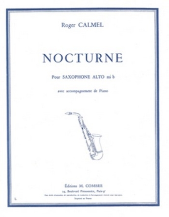 CALMEL Roger Nocturne saxophone et piano Partition