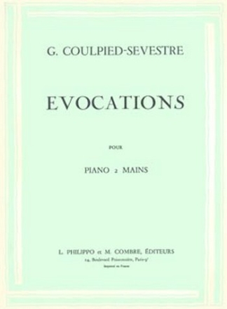 COULPIED-SEVESTRE Germaine Evocations (10 pices) piano Partition
