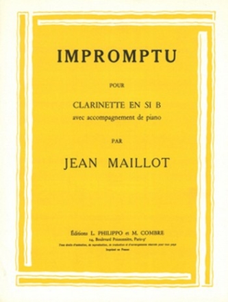 MAILLOT Jean Impromptu clarinette et piano Partition