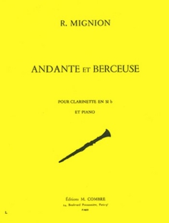 MIGNION Ren Andante et berceuse clarinette et piano Partition