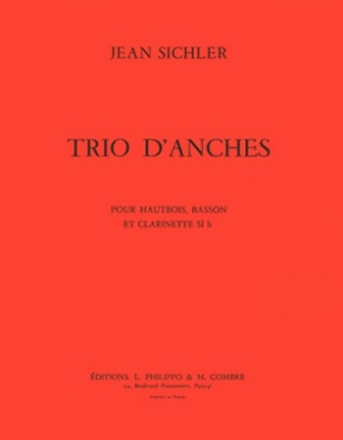 SICHLER Jean Trio d'anches hautbois, clarinette et basson Partition