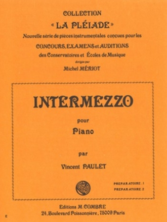 PAULET Vincent Intermezzo piano Partition