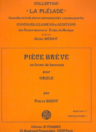 Pice brve en forme de berceuse pour orgue