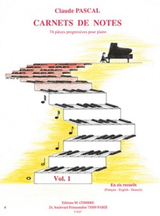 PASCAL Claude Carnets de notes Vol.1 piano Partition