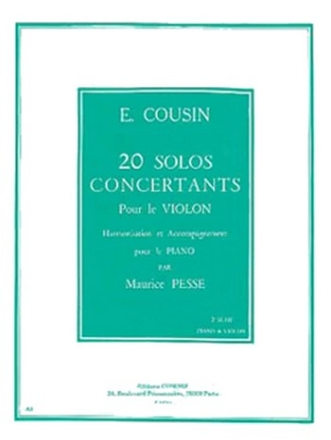 COUSIN Emile Solos concertants (20) srie n2 (11  20) violon et piano Partition