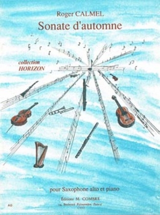 CALMEL Roger Sonate d'automne saxophone et piano Partition