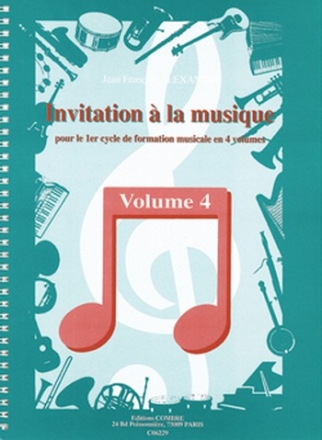 ALEXANDRE Jean Franois Invitation  la musique Vol.4 formation musicale Partition