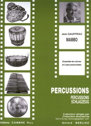 GAUFFRIAU Jean Mambo ensemble de cuivres et 2 percussionnistes Partition