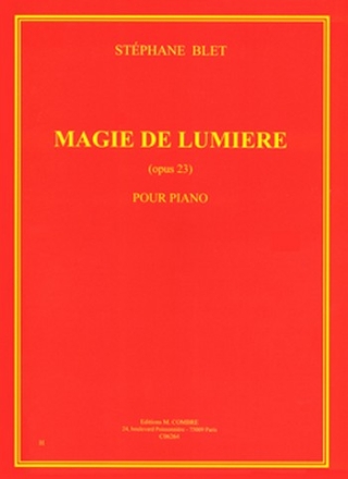 BLET Stphane Magie de lumire Op.23 piano Partition