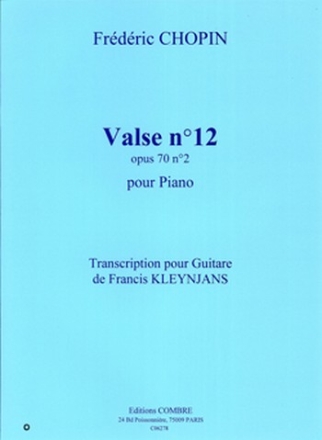 CHOPIN Frdric Valse n12 Op.70 n2 guitare Partition