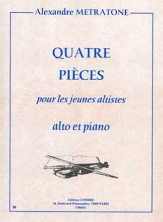 METRATONE Alexandre Pices pour jeunes altistes (4) alto et piano Partition