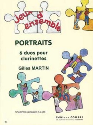 MARTIN Gilles Portraits (6 duos) 2 clarinettes Partition