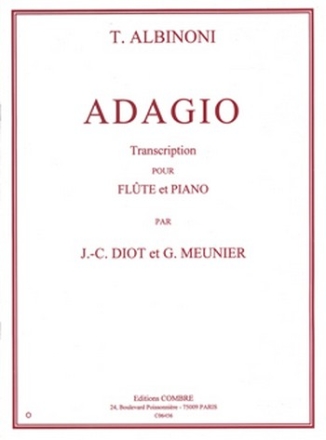 ALBINONI Tomaso Adagio flte et piano Partition