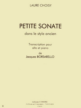 CHOISY Laure Petite sonate dans le style ancien alto et piano Partition