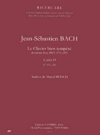 BACH Johann Sebastian Clavier bien tempr 2e livre, cahier D n19  24 analyse Partition