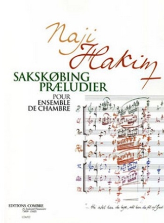 Sakskobing praeludier pour flute, clarinette, harpe et trio  cordes score