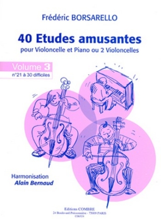 40 Etudes amusantes vol.3 no.21  30 difficiles pour violoncelle et piano (ou 2 violoncelles) partition