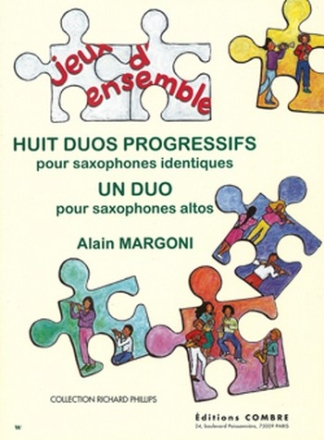 MARGONI Alain Duos progressifs (8) et un duo 2 saxophones Partition