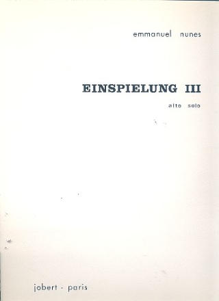 Einspielung 3 pour alto solo