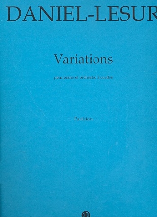 Variations pour piano et orchestre  cordes partition