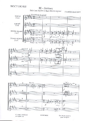 Sirnes pour choeur de femmes et orchestre partition choeur de femmes