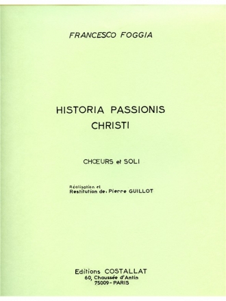 Foggia Historia Passion Christi Satb