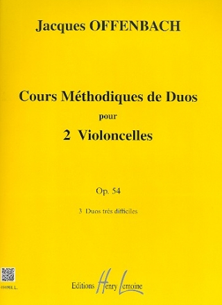 3 duos trs faciles op.54 pour 2 violoncelles 2 parties