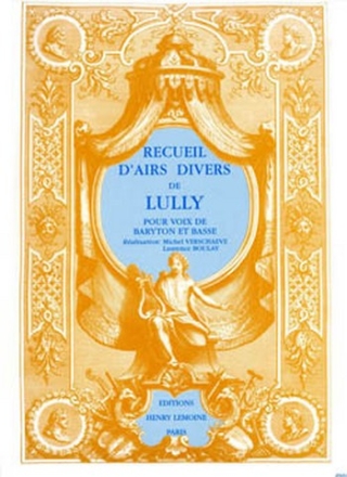 Recueil d'airs divers pour voix de baryton ou basse et piano partition