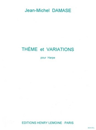 DAMASE Jean-Michel Thme et variations harpe Partition