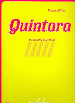 Quintara pour 5 guitares partition et parties